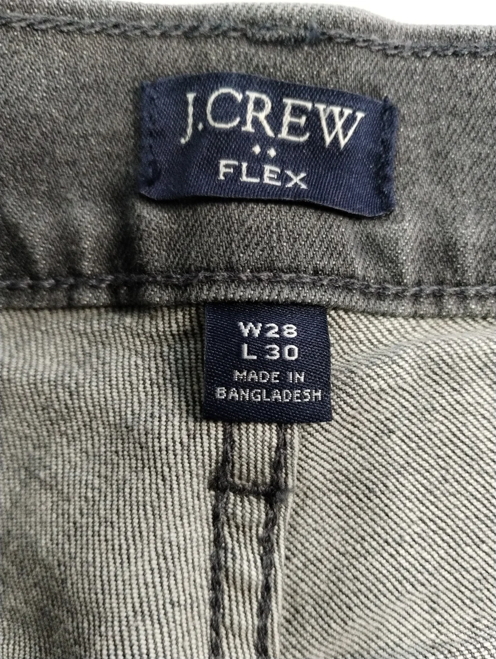 J. Crew Flex Men Slim Jeans in Charcoal Gray Size (28X30)